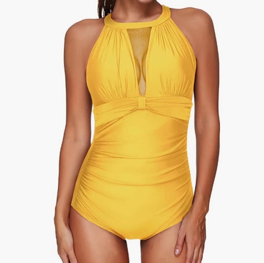 ORANGE ONE PIECE BATHING SUIT